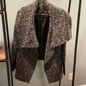 Aqua coat faux leather sleeve size M